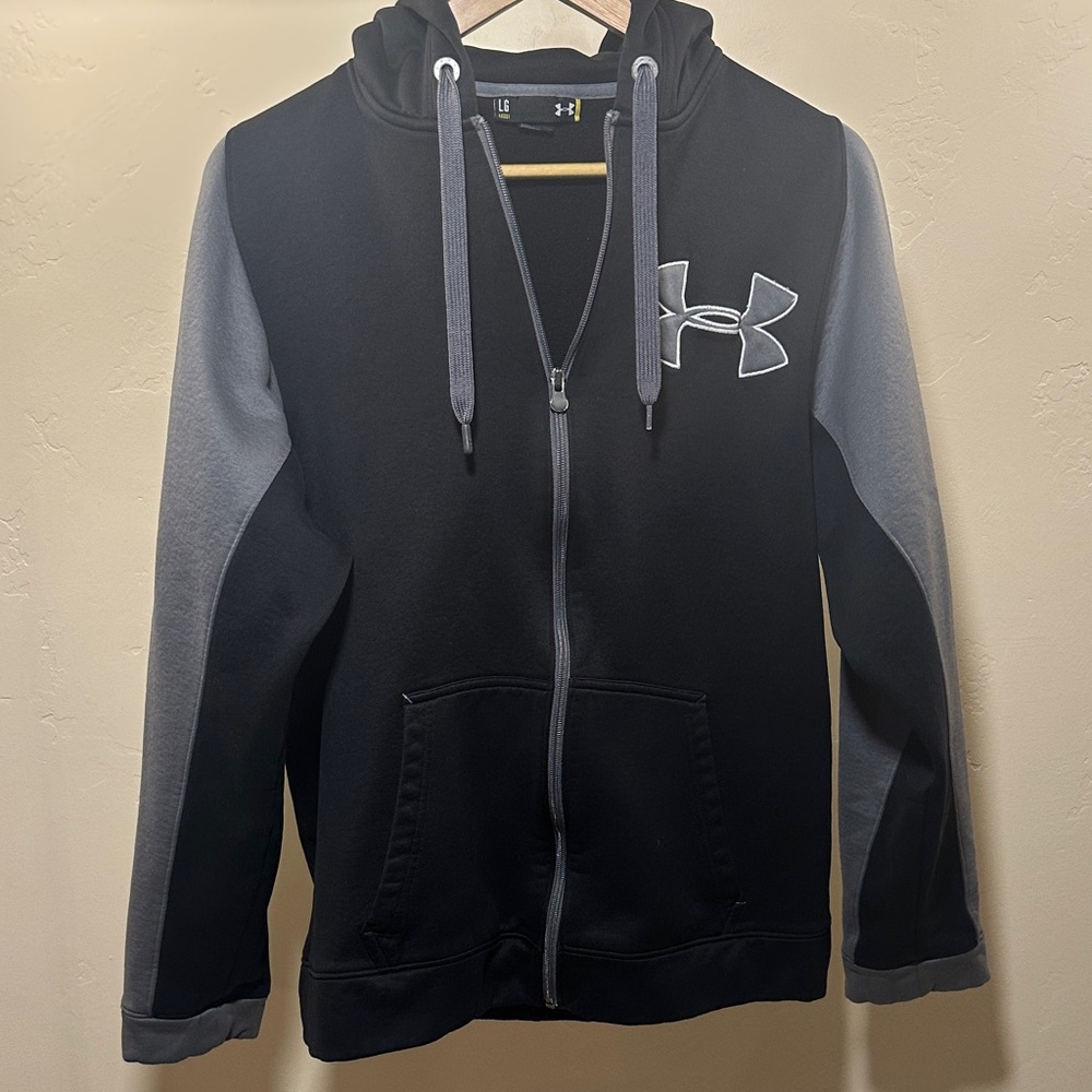 Under Armour Black and Gray Zip-Up Hoodie